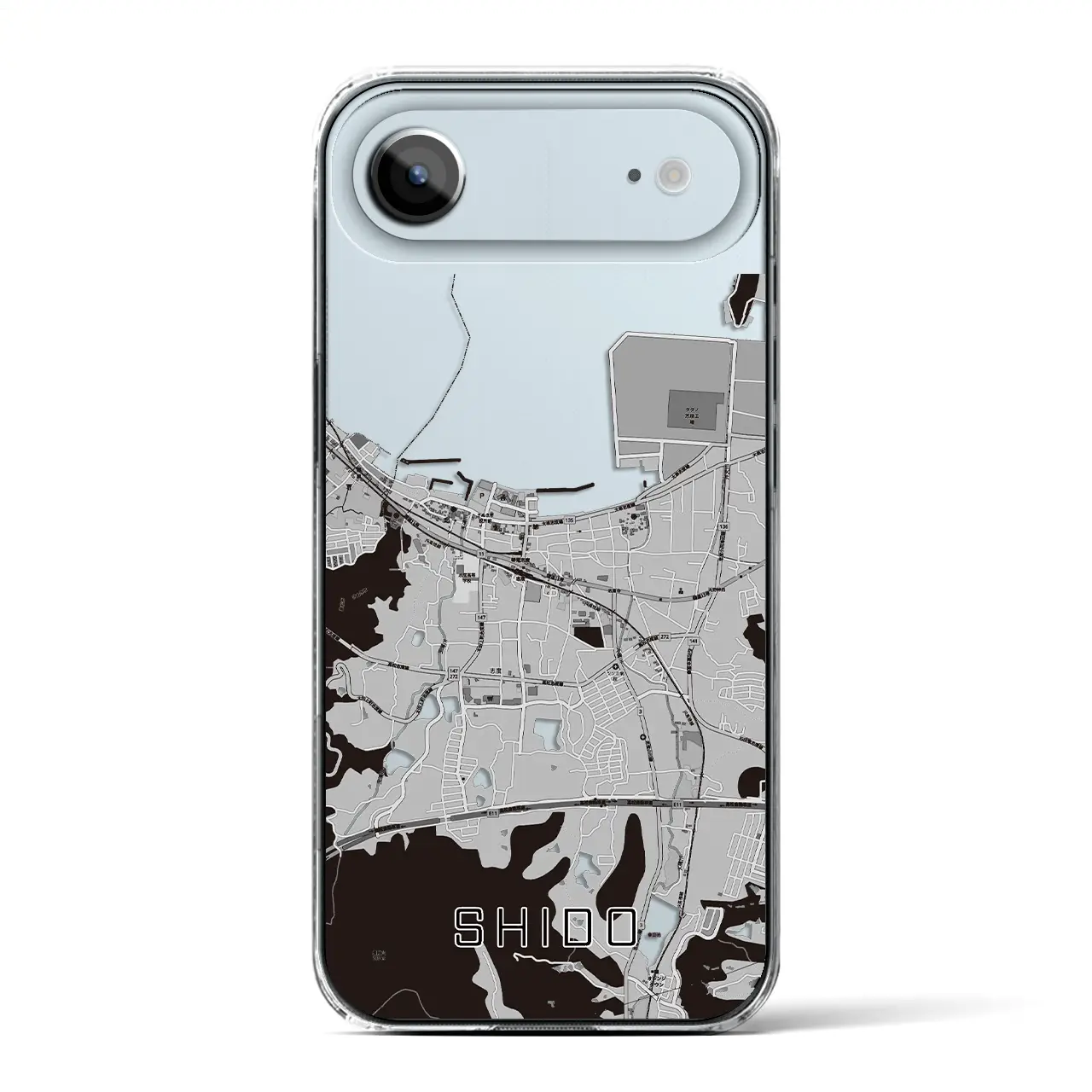 【志度（香川県）】地図柄iPhoneケース（クリアタイプ）