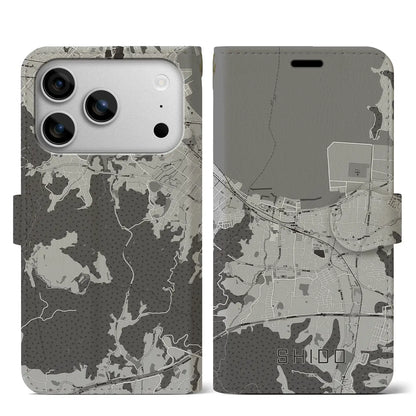 【志度（香川県）】地図柄iPhoneケース（手帳タイプ）