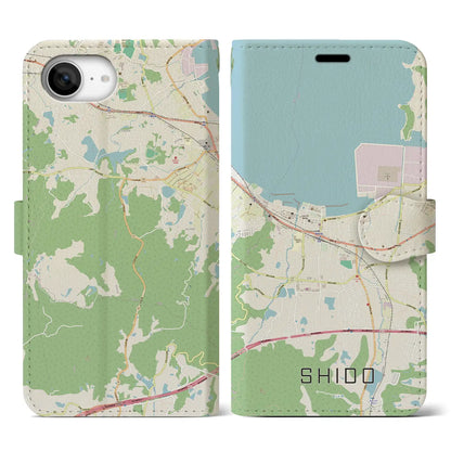 【志度（香川県）】地図柄iPhoneケース（手帳タイプ）