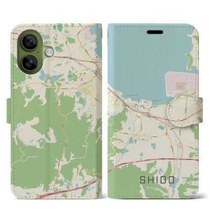 【志度（香川県）】地図柄iPhoneケース（手帳タイプ）