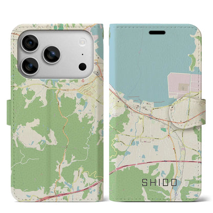 【志度（香川県）】地図柄iPhoneケース（手帳タイプ）