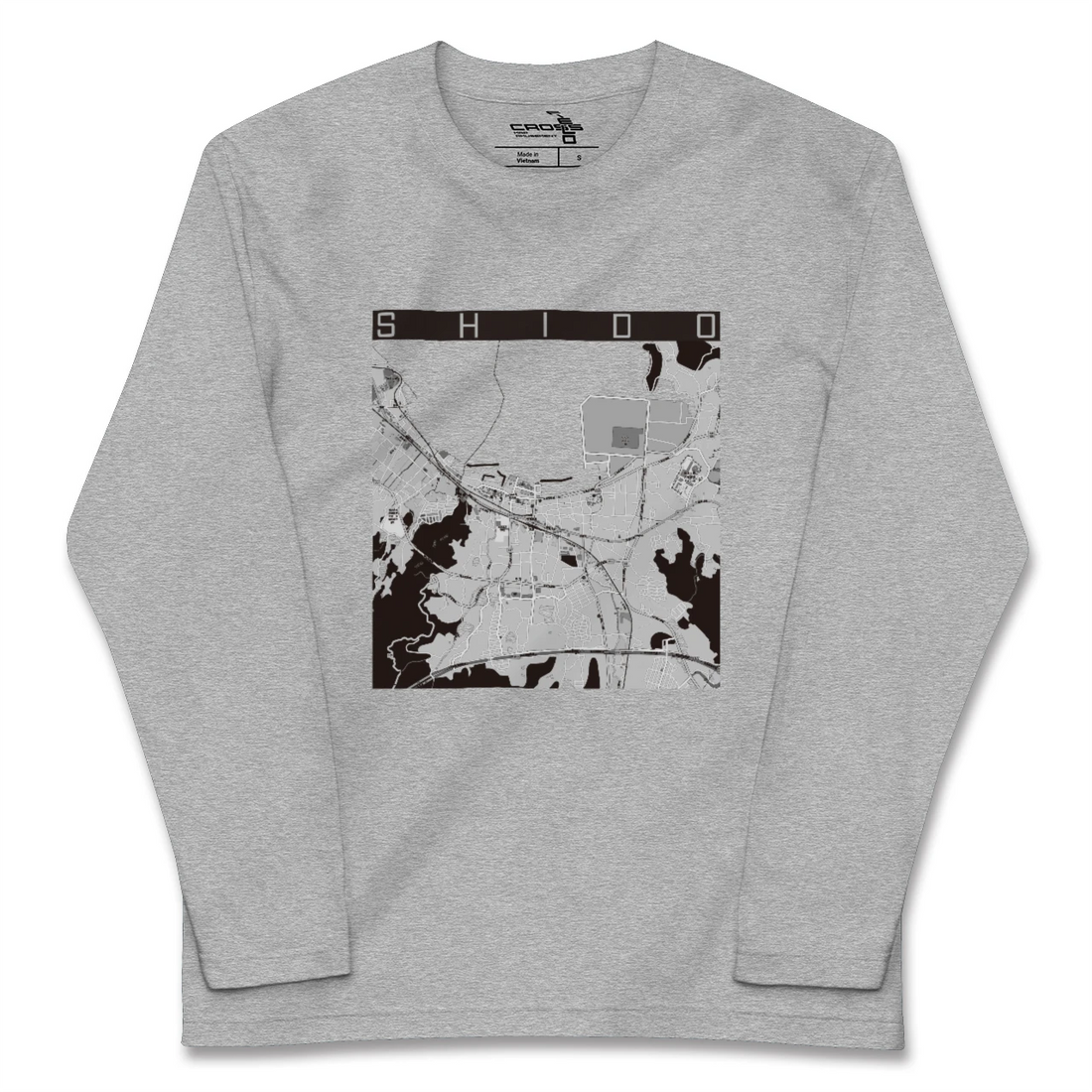 【志度（香川県）】地図柄ロングスリーブTシャツ