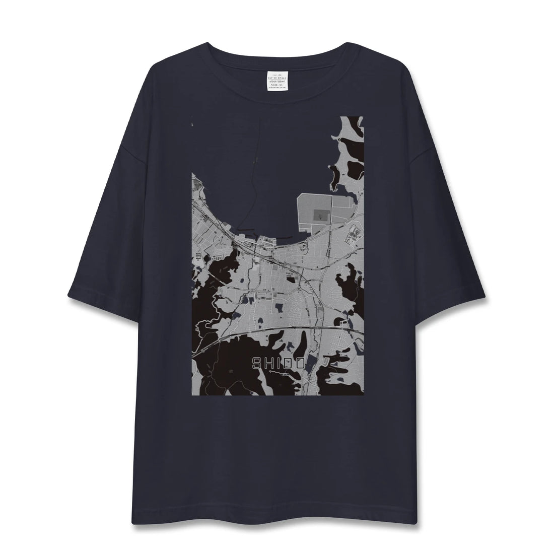 【志度(香川県)】地図柄ビッグシルエットTシャツ