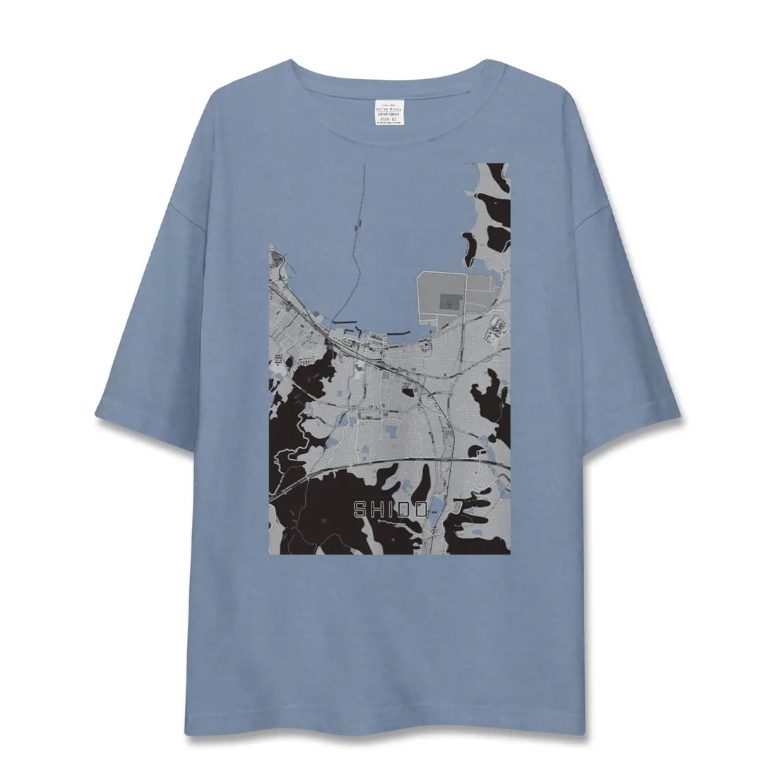 【志度（香川県）】地図柄ビッグシルエットTシャツ