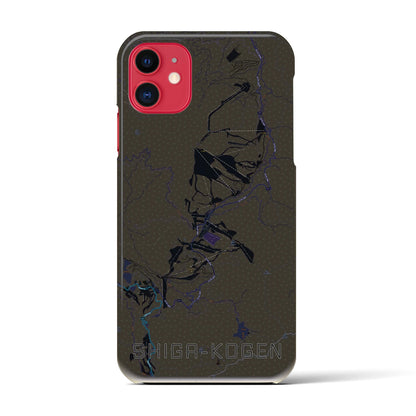 【志賀高原（長野県）】地図柄iPhoneケース（バックカバータイプ）