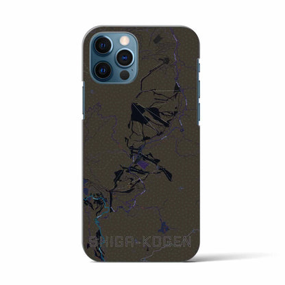 【志賀高原（長野県）】地図柄iPhoneケース（バックカバータイプ）