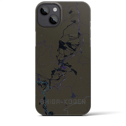 【志賀高原（長野県）】地図柄iPhoneケース（バックカバータイプ）