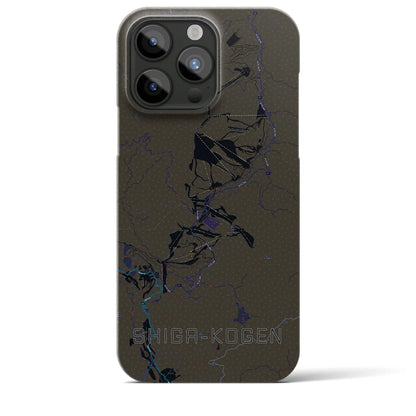 【志賀高原（長野県）】地図柄iPhoneケース（バックカバータイプ）