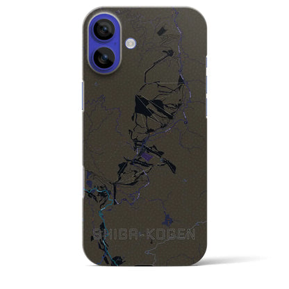 【志賀高原（長野県）】地図柄iPhoneケース（バックカバータイプ）