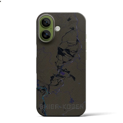 【志賀高原（長野県）】地図柄iPhoneケース（バックカバータイプ）