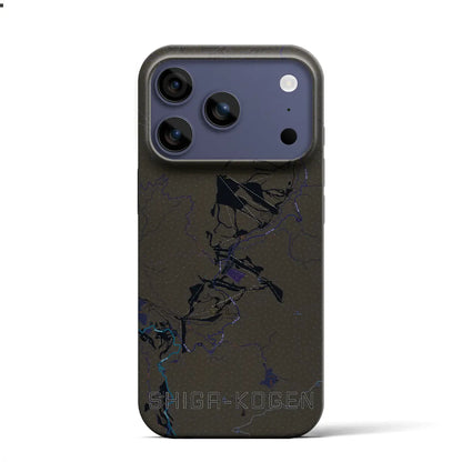 【志賀高原（長野県）】地図柄iPhoneケース（バックカバータイプ）