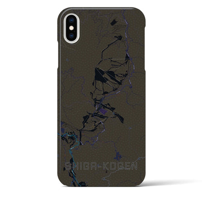 【志賀高原（長野県）】地図柄iPhoneケース（バックカバータイプ）