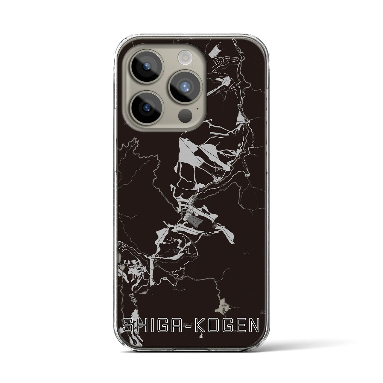 【志賀高原（長野県）】地図柄iPhoneケース（クリアタイプ）