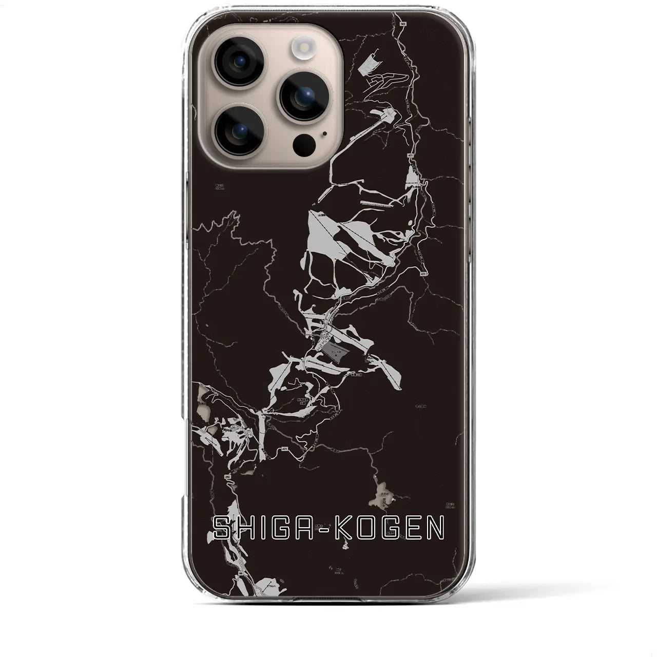 【志賀高原（長野県）】地図柄iPhoneケース（クリアタイプ）