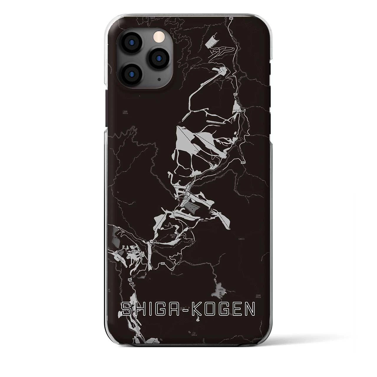 【志賀高原（長野県）】地図柄iPhoneケース（クリアタイプ）