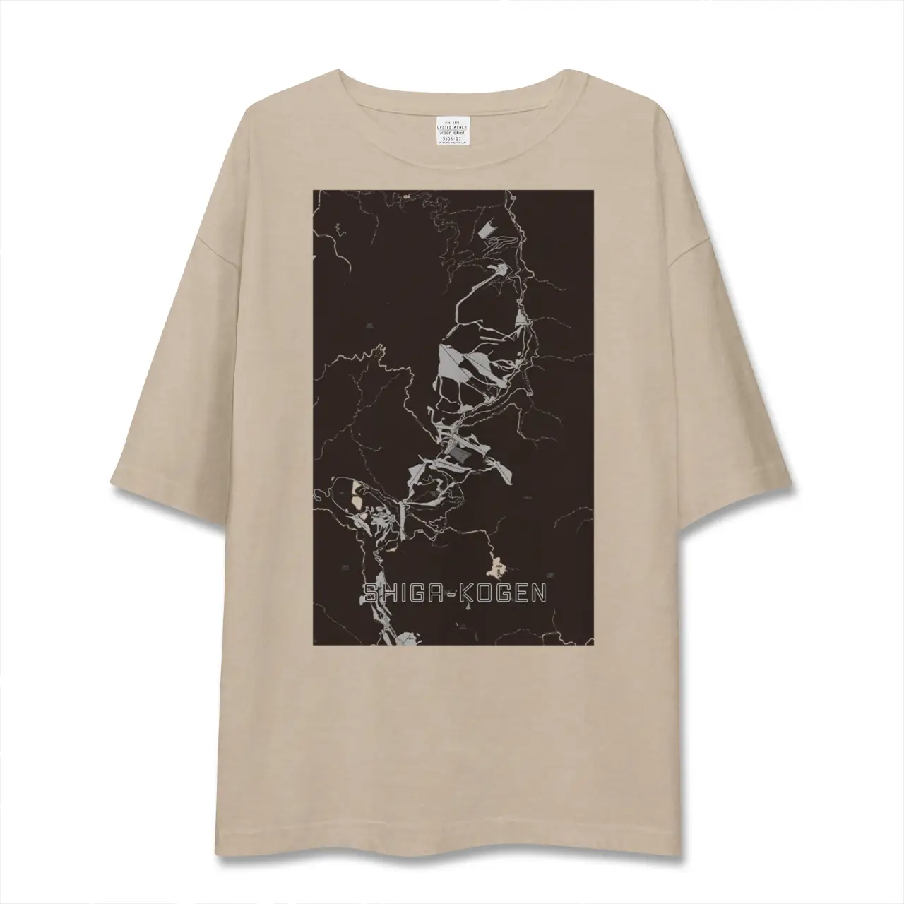 【志賀高原（長野県）】地図柄ビッグシルエットTシャツ