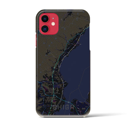 【志賀（滋賀県）】地図柄iPhoneケース（バックカバータイプ）