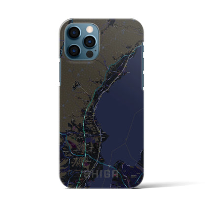 【志賀（滋賀県）】地図柄iPhoneケース（バックカバータイプ）