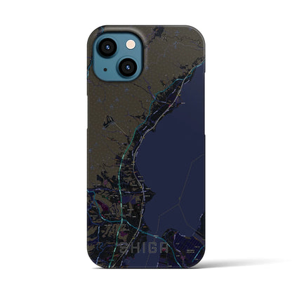 【志賀（滋賀県）】地図柄iPhoneケース（バックカバータイプ）