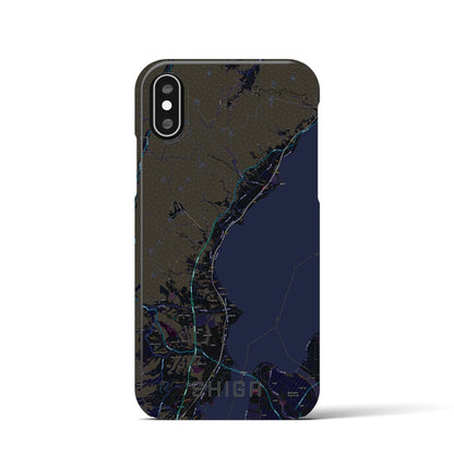 【志賀（滋賀県）】地図柄iPhoneケース（バックカバータイプ）