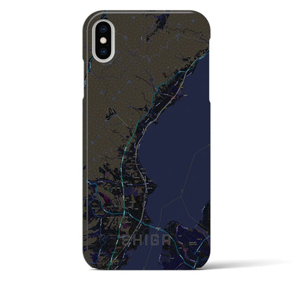 【志賀（滋賀県）】地図柄iPhoneケース（バックカバータイプ）