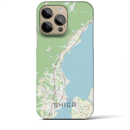 【志賀（滋賀県）】地図柄iPhoneケース（バックカバータイプ）