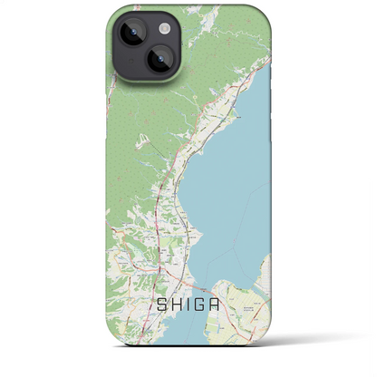 【志賀（滋賀県）】地図柄iPhoneケース（バックカバータイプ）