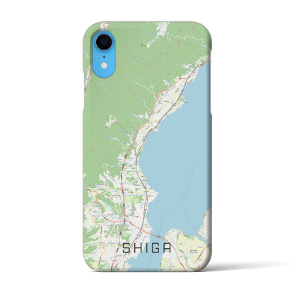 【志賀（滋賀県）】地図柄iPhoneケース（バックカバータイプ）