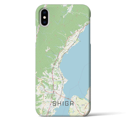 【志賀（滋賀県）】地図柄iPhoneケース（バックカバータイプ）