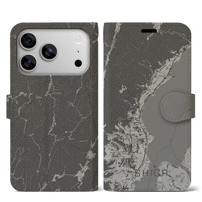 【志賀（滋賀県）】地図柄iPhoneケース（手帳タイプ）