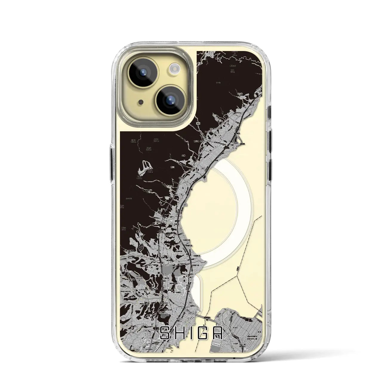【志賀（滋賀県）】地図柄iPhoneケース（MagSafeタイプ）