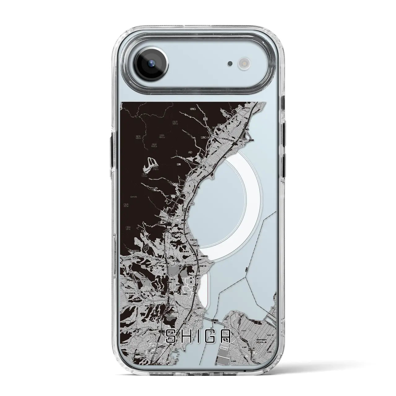 【志賀（滋賀県）】地図柄iPhoneケース（MagSafeタイプ）