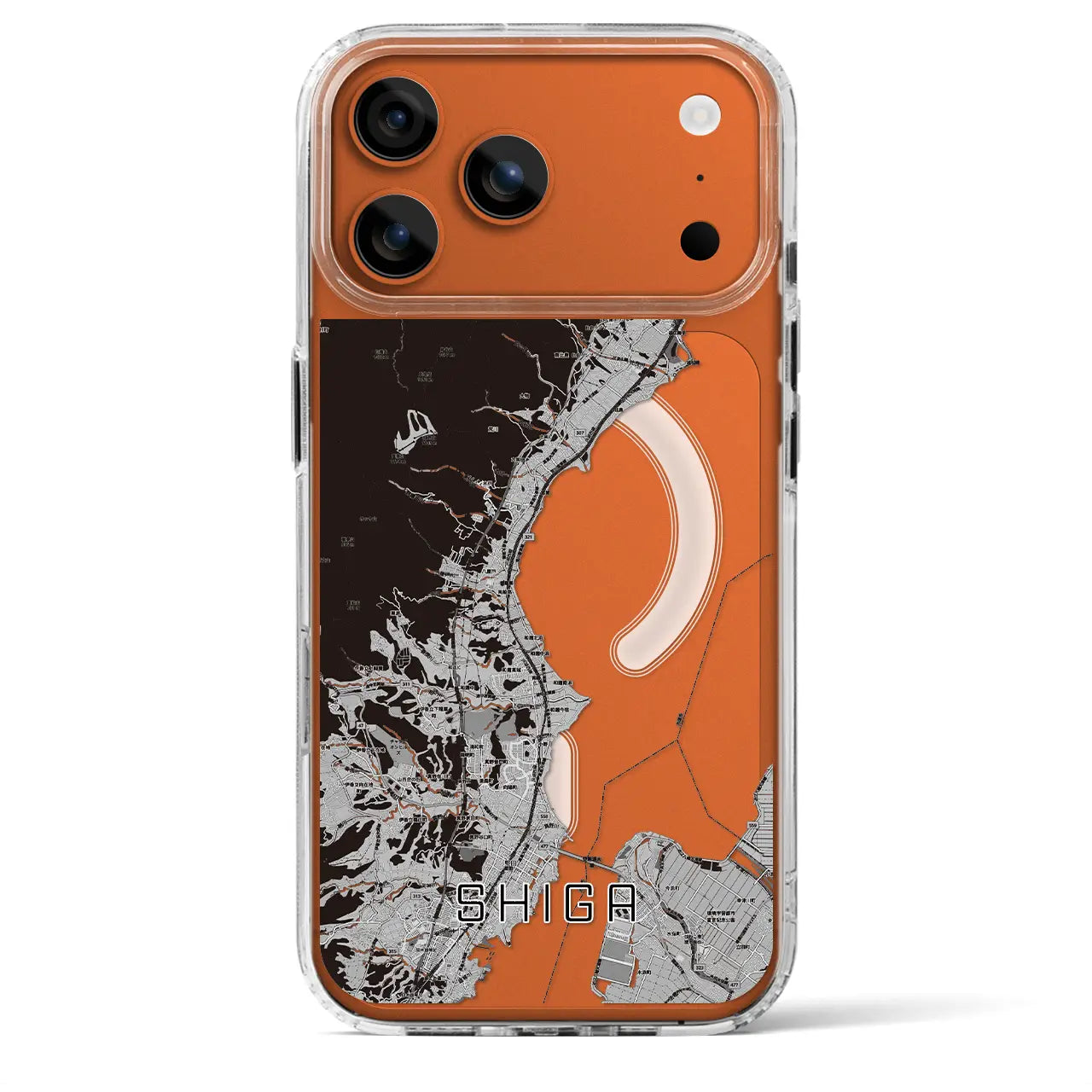 【志賀（滋賀県）】地図柄iPhoneケース（MagSafeタイプ）