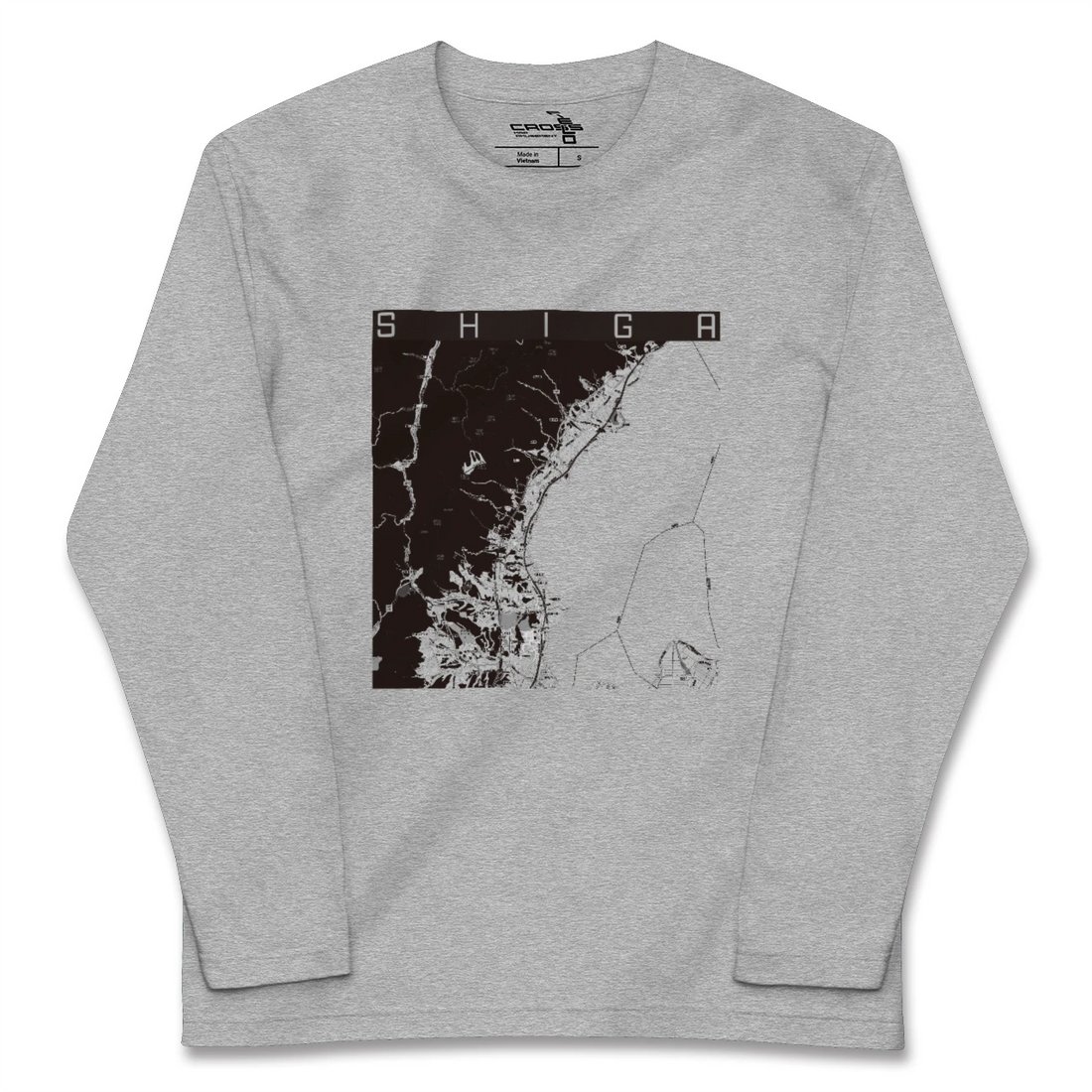 【志賀（滋賀県）】地図柄ロングスリーブTシャツ