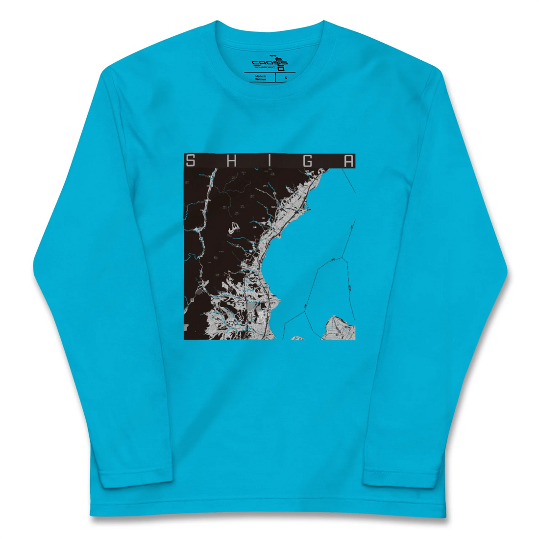 【志賀(滋賀県)】地図柄ロングスリーブTシャツ