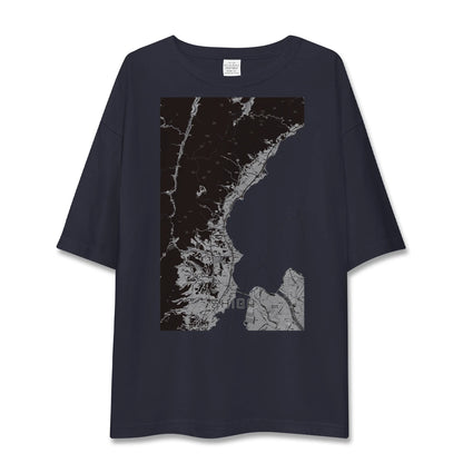 【志賀（滋賀県）】地図柄ビッグシルエットTシャツ