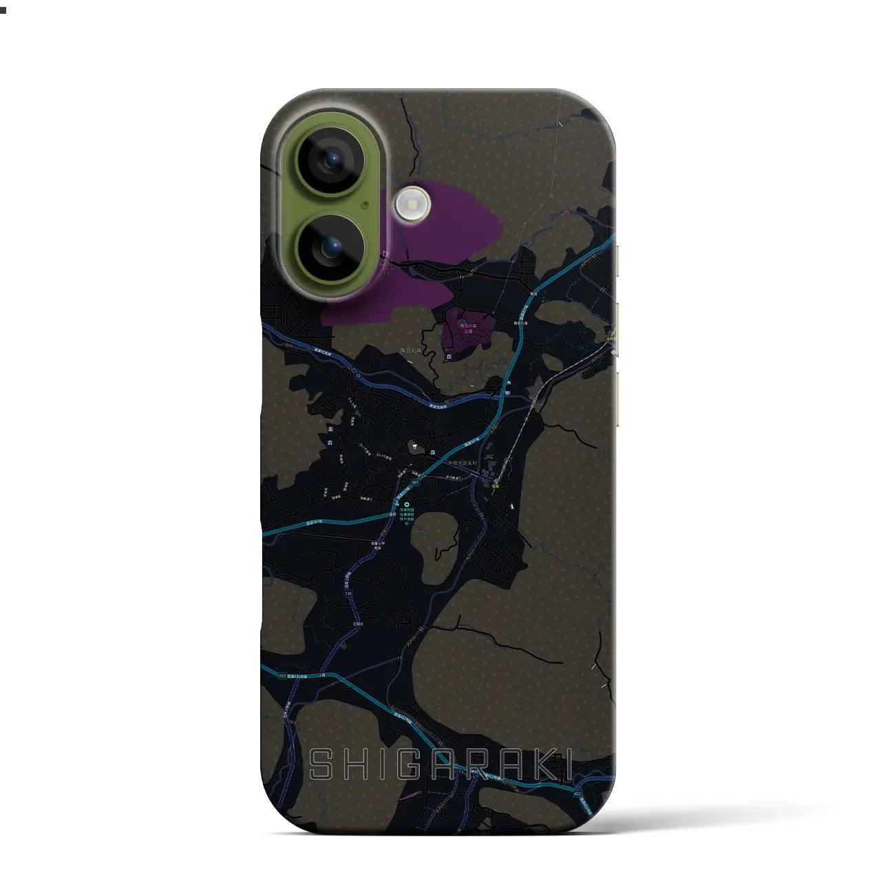 【信楽（滋賀県）】地図柄iPhoneケース（バックカバータイプ）