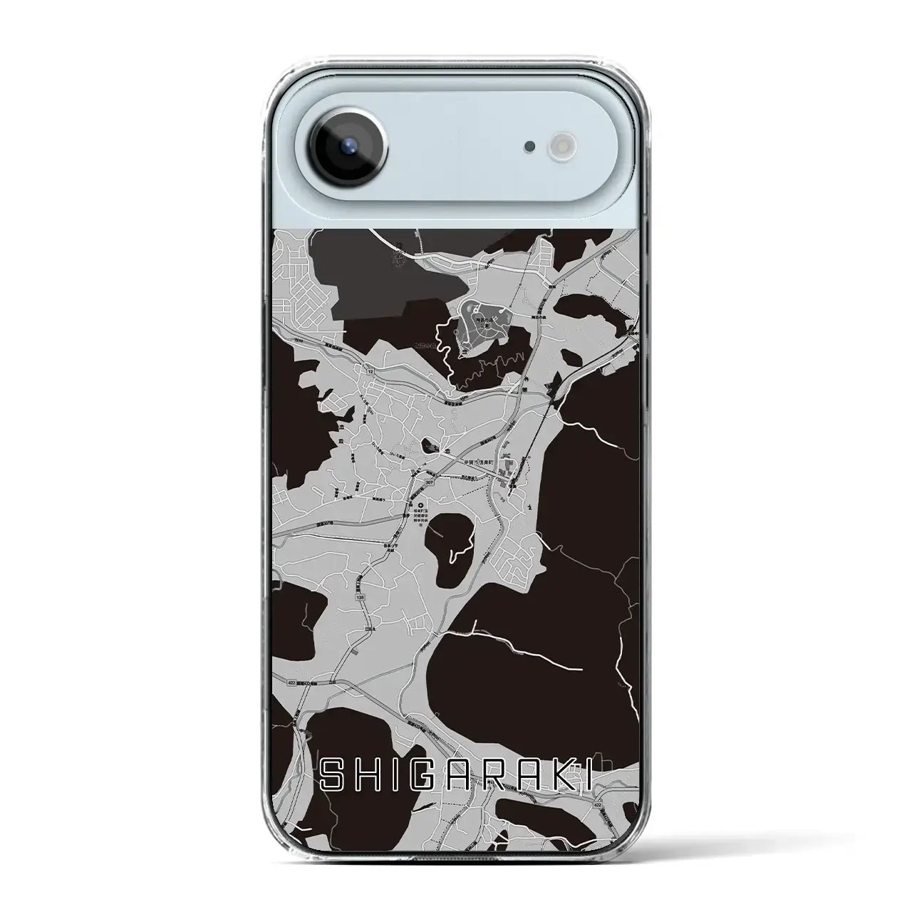 【信楽（滋賀県）】地図柄iPhoneケース（クリアタイプ）モノトーン・iPhone 17 Pro Max 用