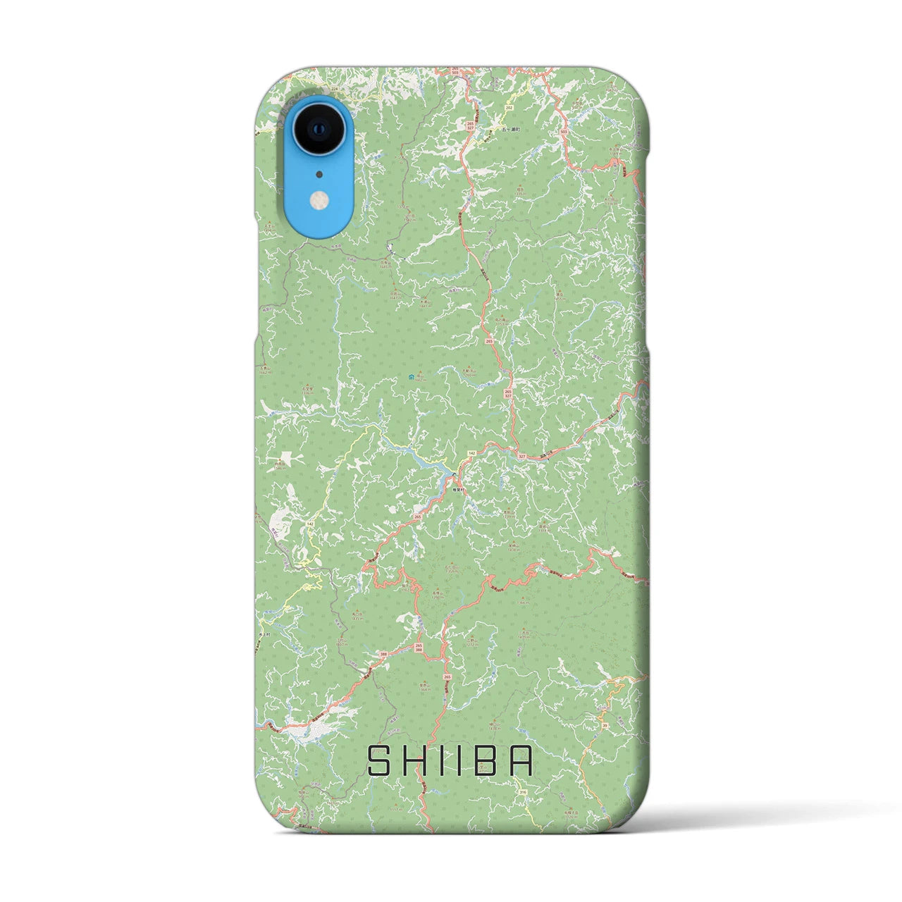 【椎葉（宮崎県）】地図柄iPhoneケース（バックカバータイプ）