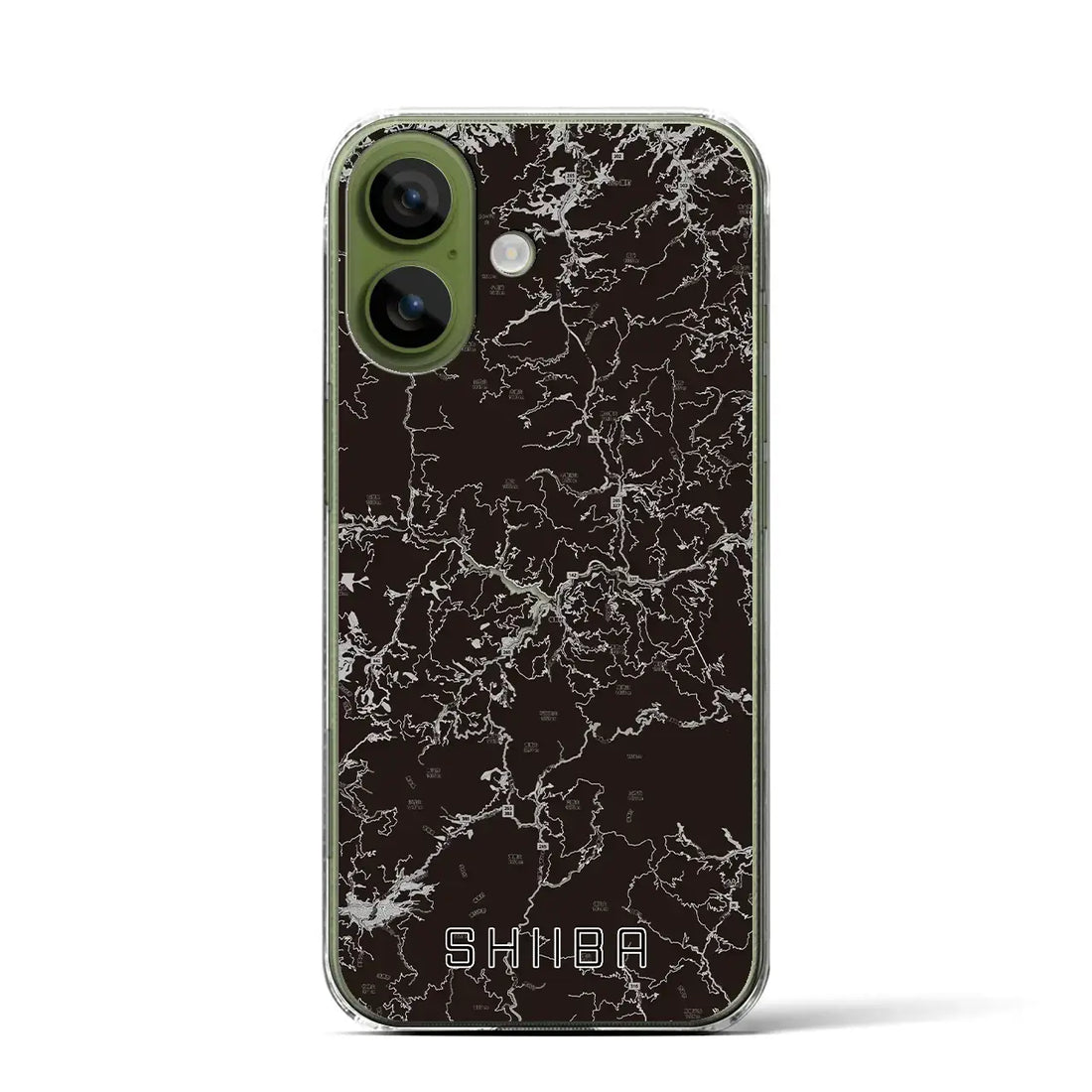 【椎葉（宮崎県）】地図柄iPhoneケース（クリアタイプ）モノトーン・iPhone 17 Pro Max 用