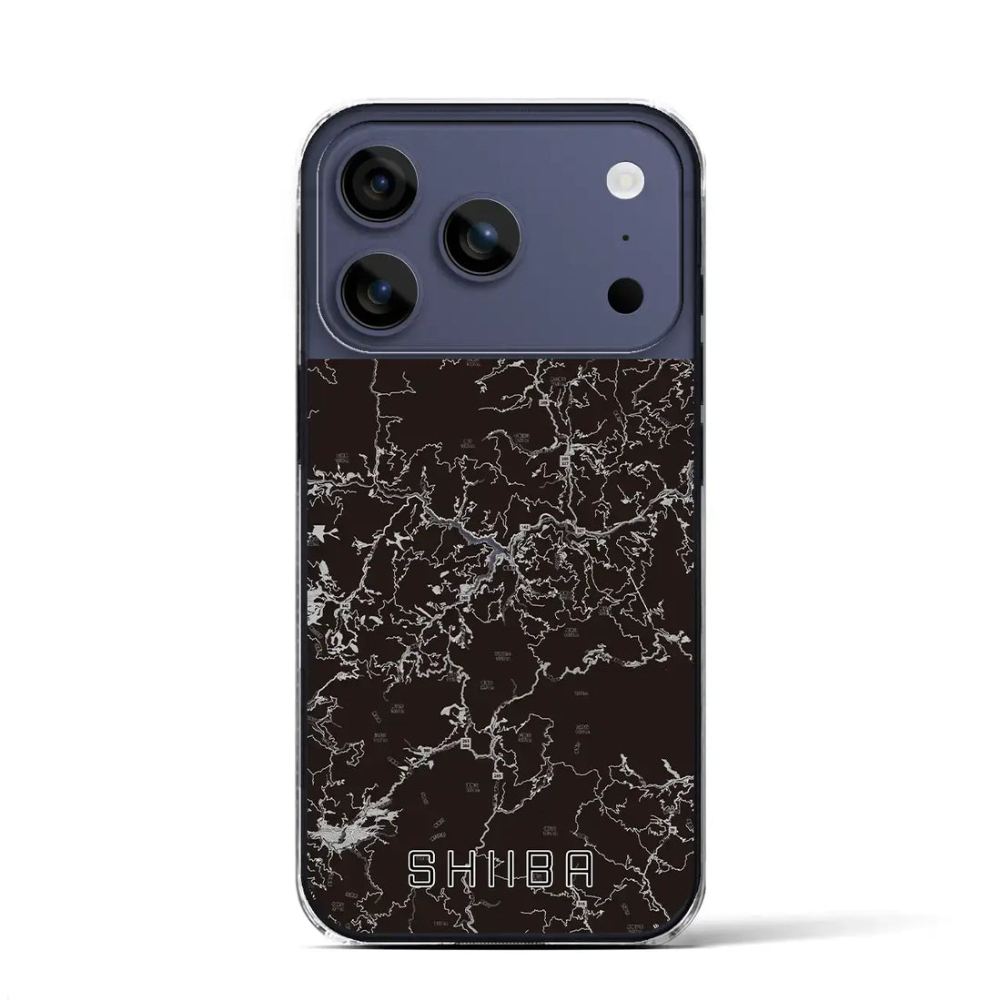 【椎葉（宮崎県）】地図柄iPhoneケース（クリアタイプ）モノトーン・iPhone 17 Pro Max 用