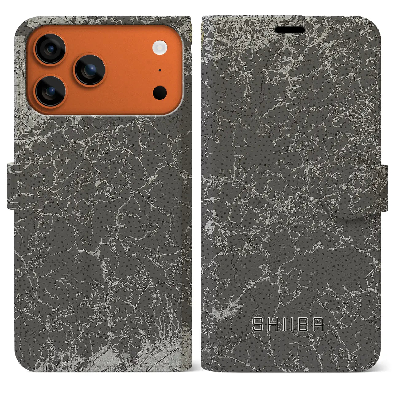 【椎葉（宮崎県）】地図柄iPhoneケース（手帳タイプ）