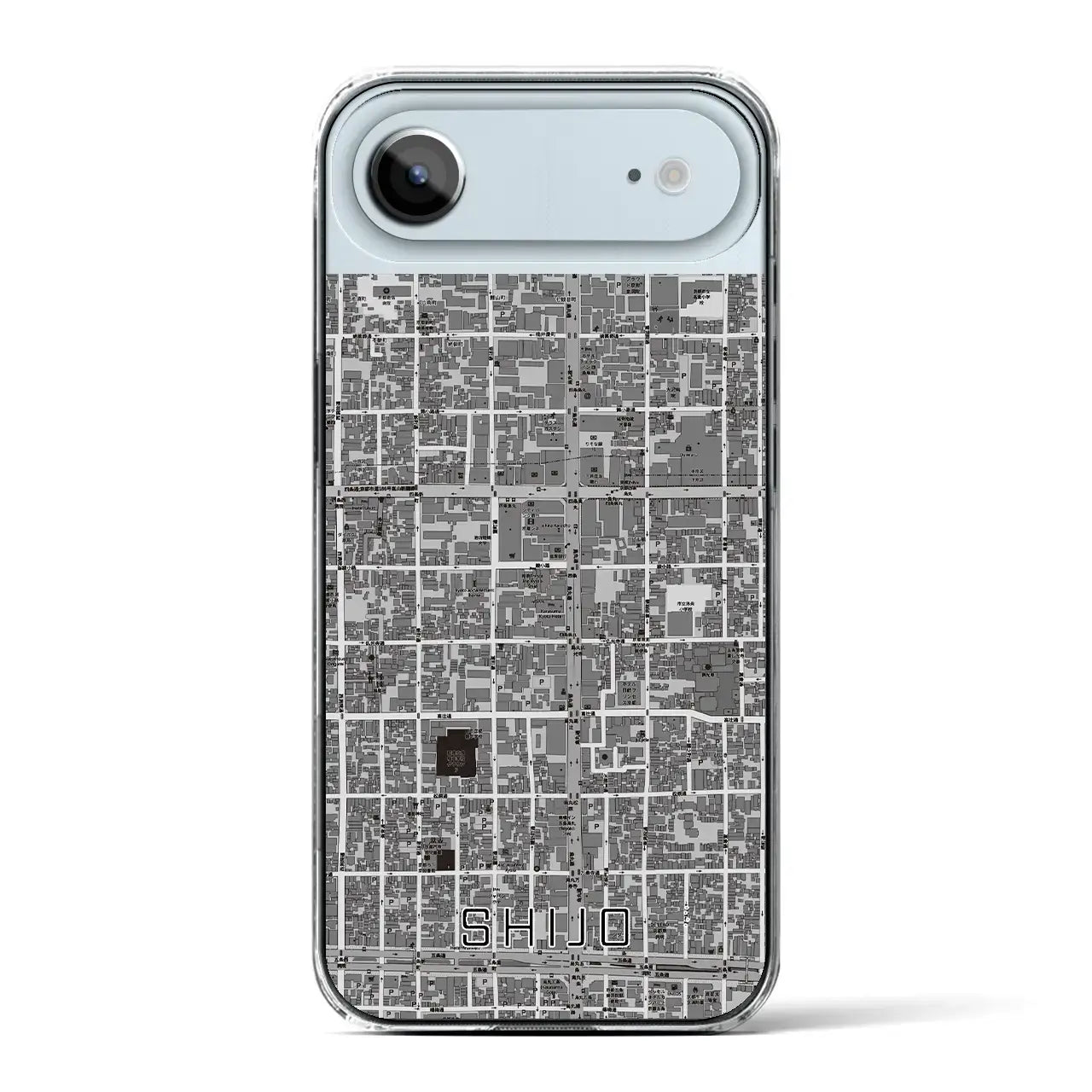 【四条（京都府）】地図柄iPhoneケース（クリアタイプ）