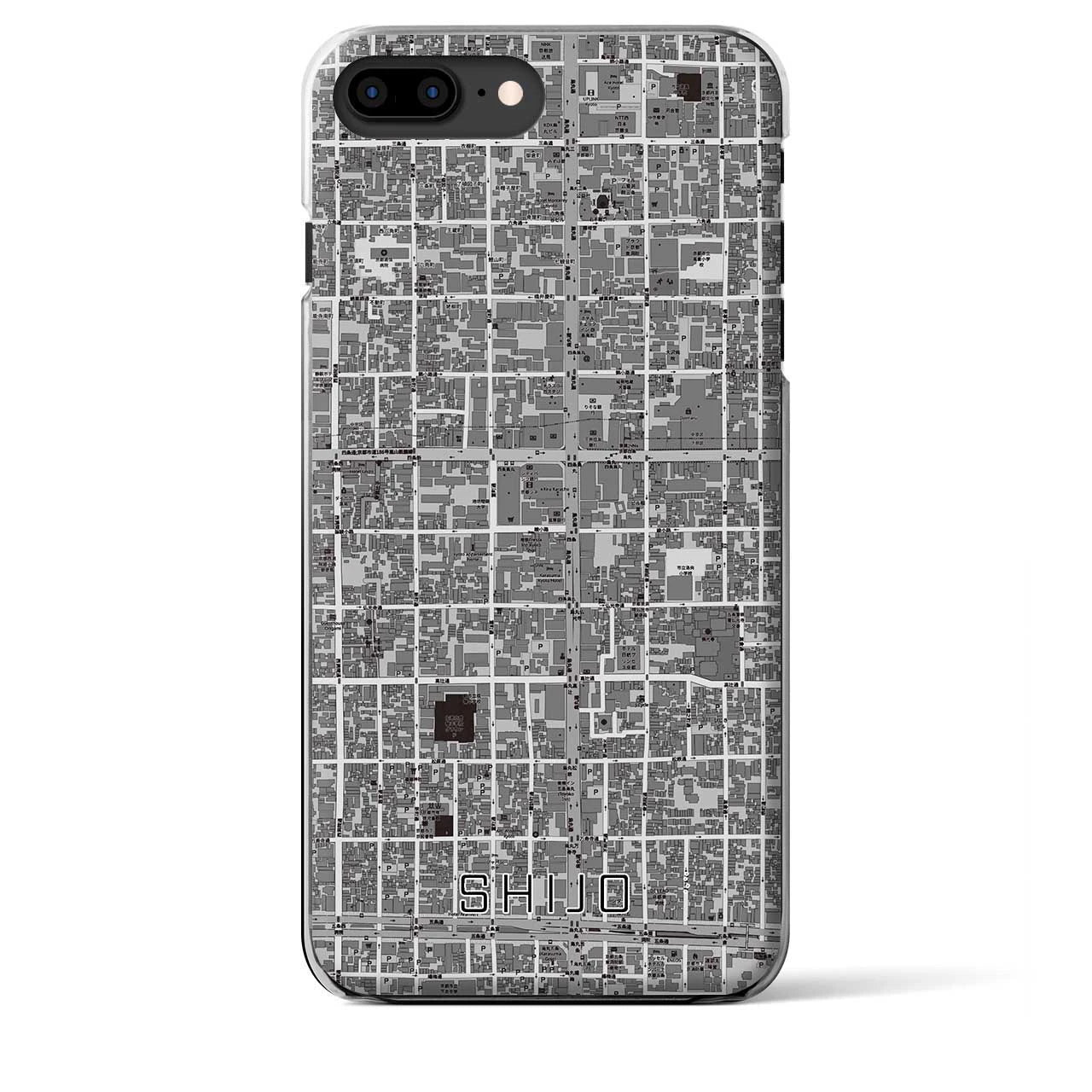 【四条（京都府）】地図柄iPhoneケース（クリアタイプ）