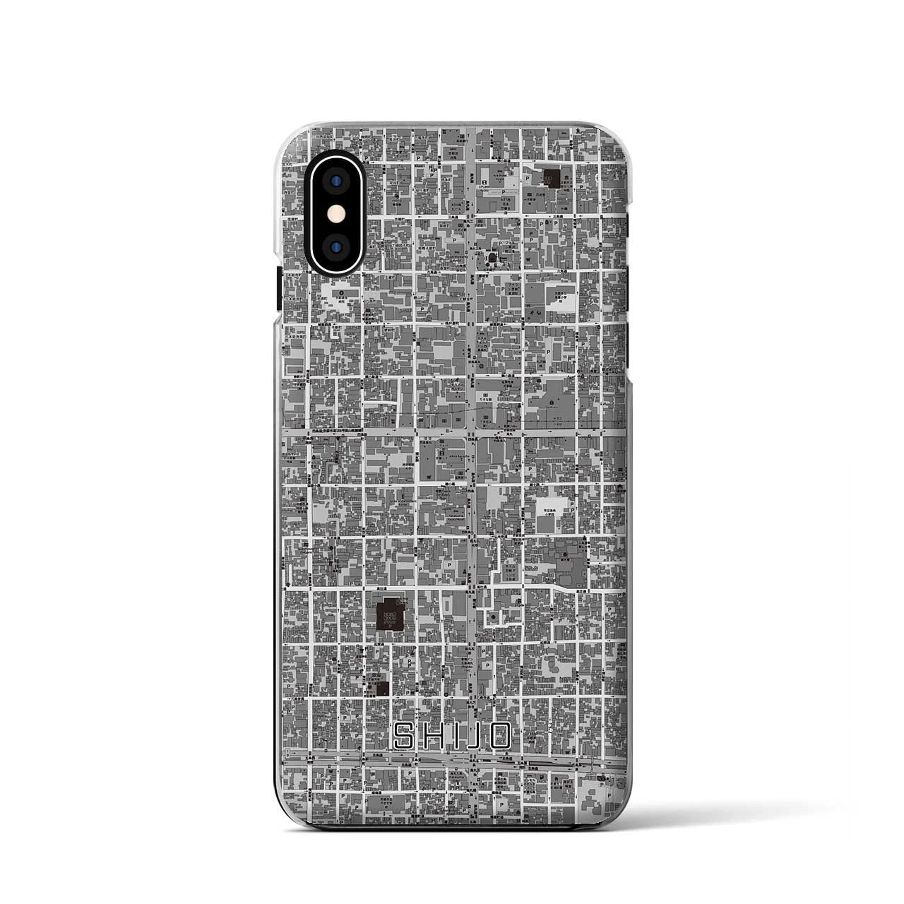 【四条（京都府）】地図柄iPhoneケース（クリアタイプ）