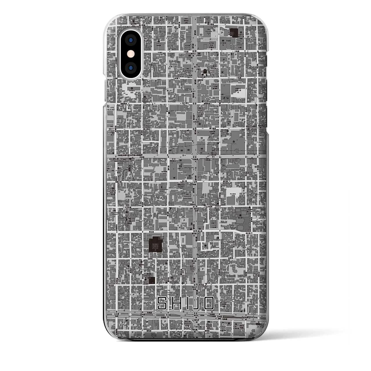 【四条（京都府）】地図柄iPhoneケース（クリアタイプ）