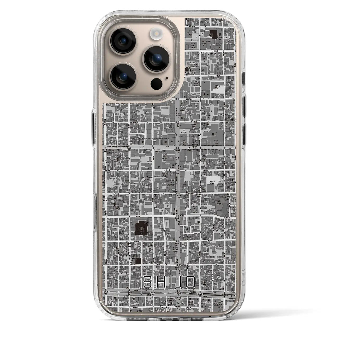 【四条（京都府）】地図柄iPhoneケース（MagSafeタイプ）