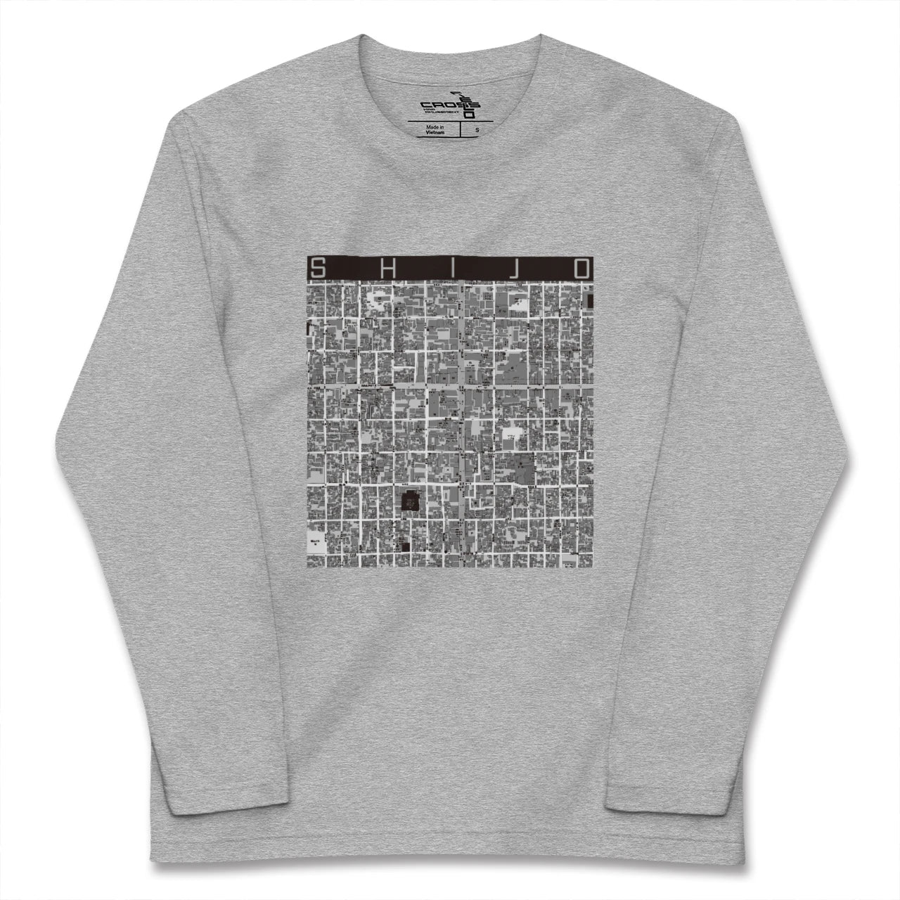 【四条（京都府）】地図柄ロングスリーブTシャツ