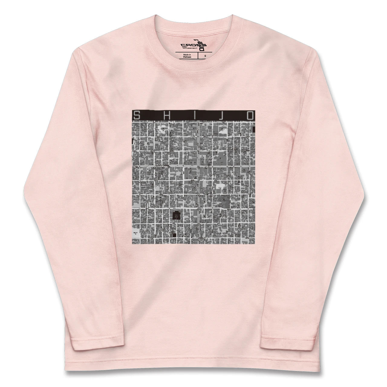 【四条（京都府）】地図柄ロングスリーブTシャツ