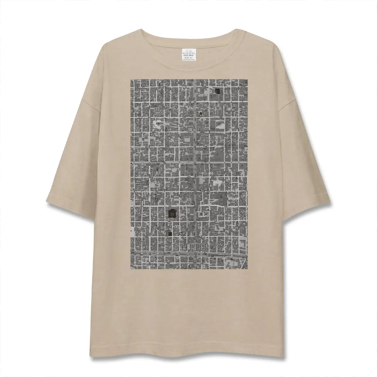 【四条（京都府）】地図柄ビッグシルエットTシャツ